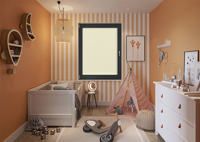 Solaris, Creme - Stick Fit Pleated Blind - Image 9